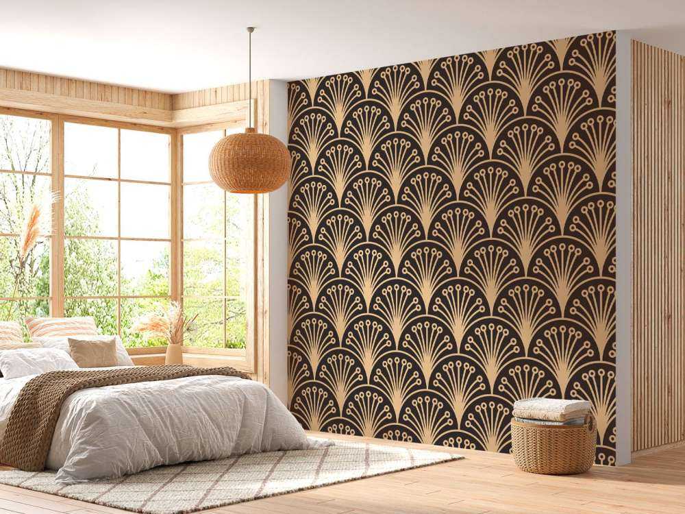 Gold Art Deco Blumen