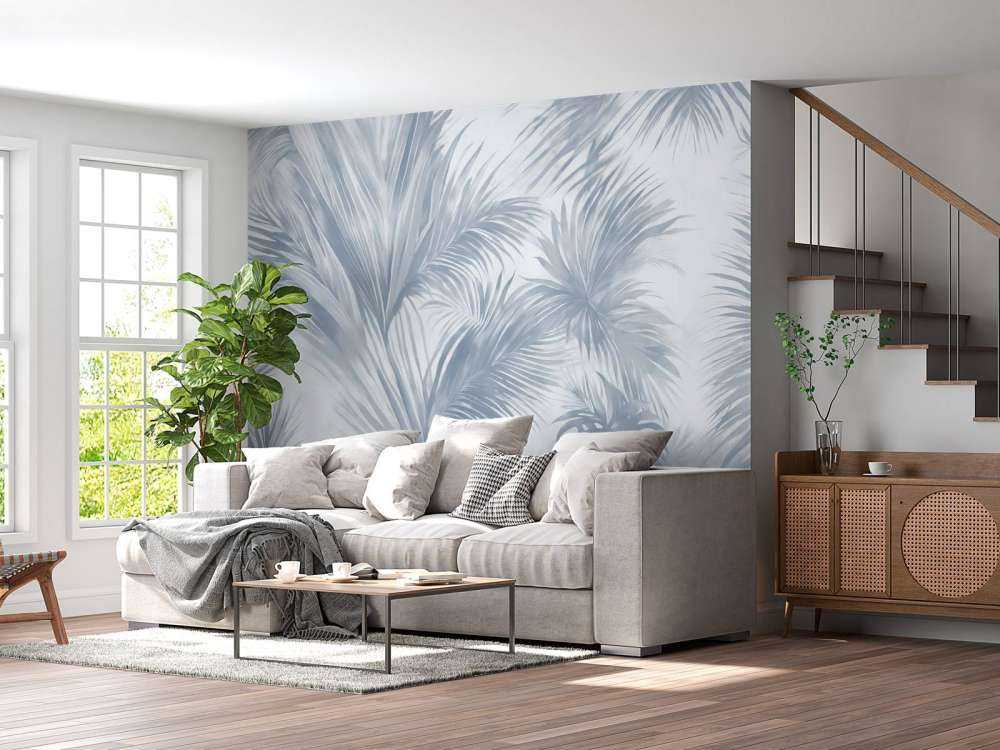 Palm Extravaganza Blau