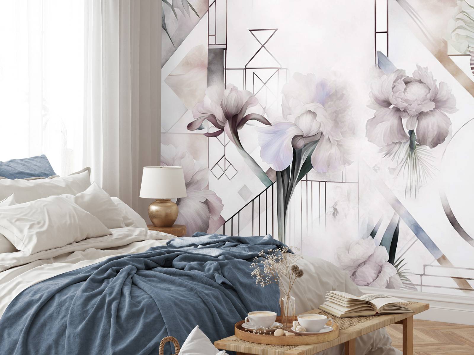Aquarellgeometrie Beige