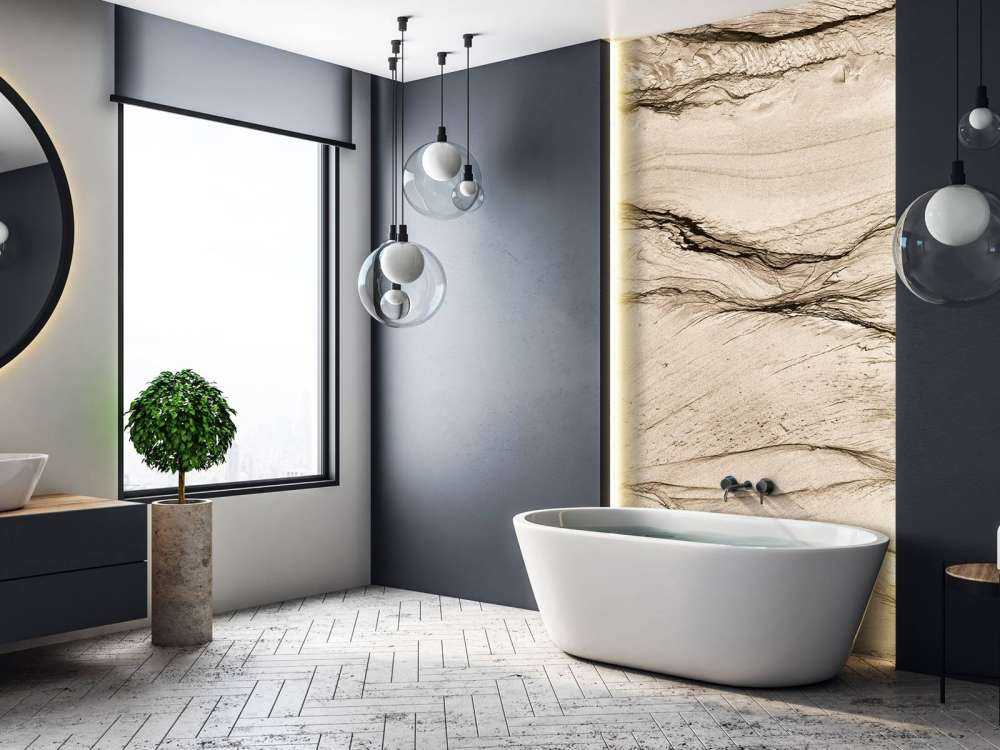 Gewellter beiger Marmor