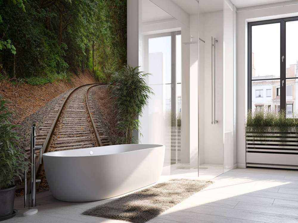 Eisenbahnstrecke durch den Wald