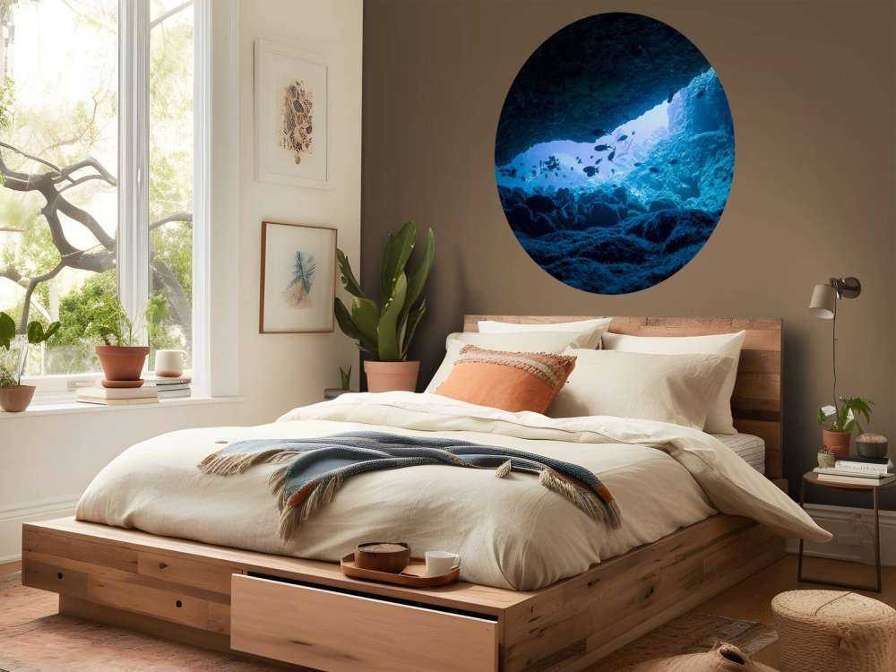 Enge Höhle mit Fischen