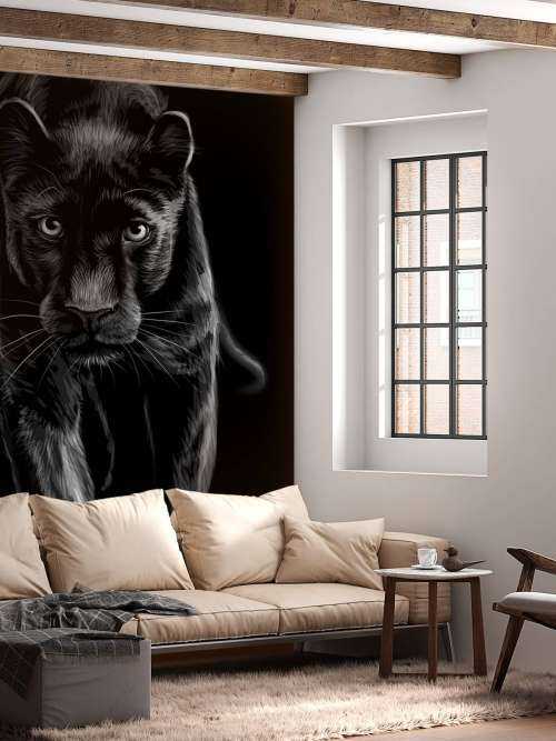 Panther auf der Flucht