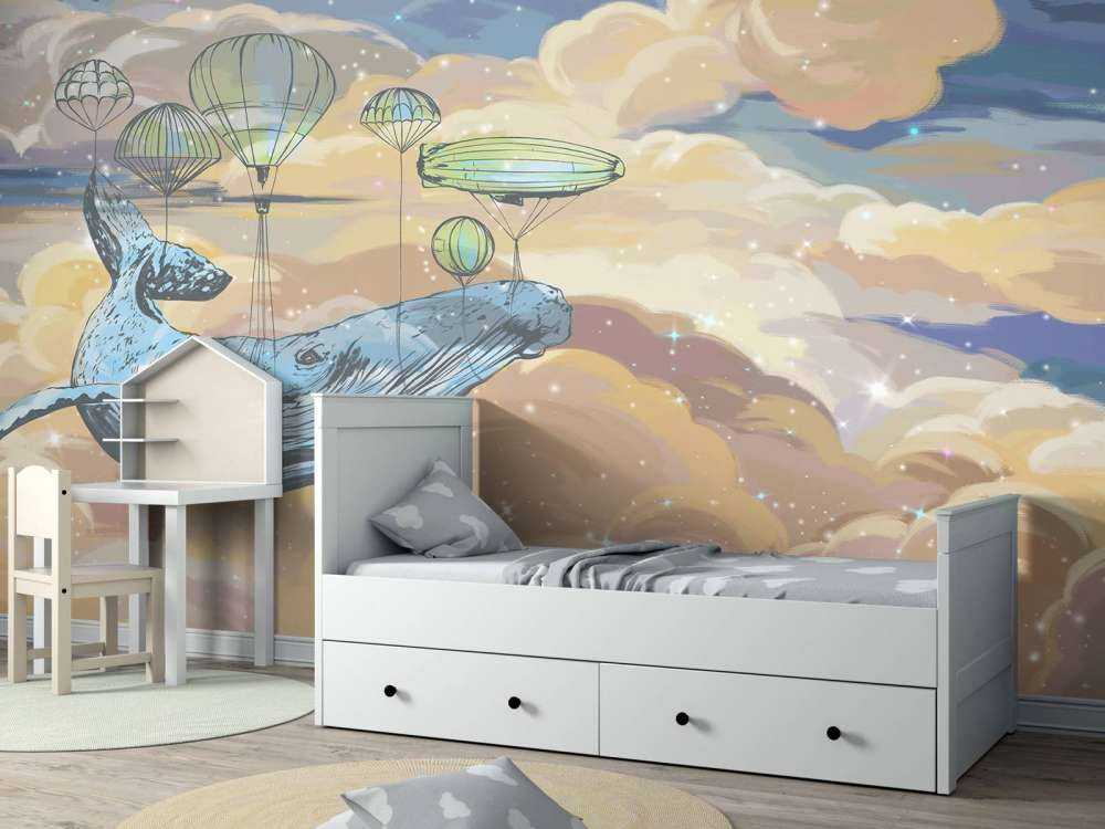 Wal mit seinen Heißluftballons