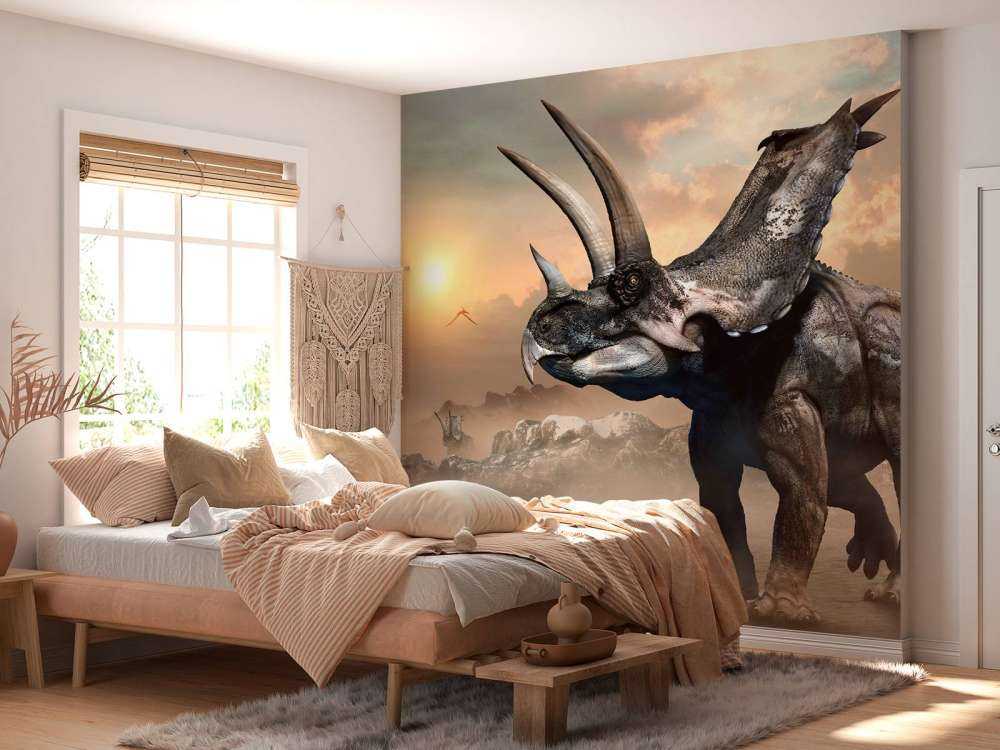 Dinosaurier im Morgennebel