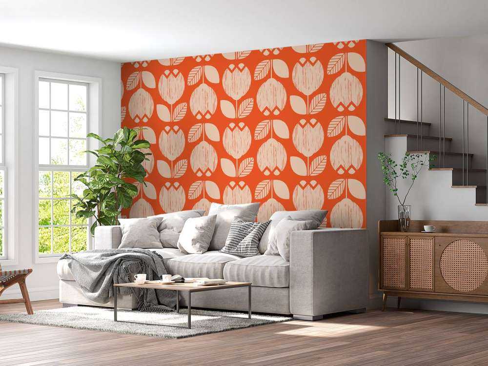 Retro Blumen muster