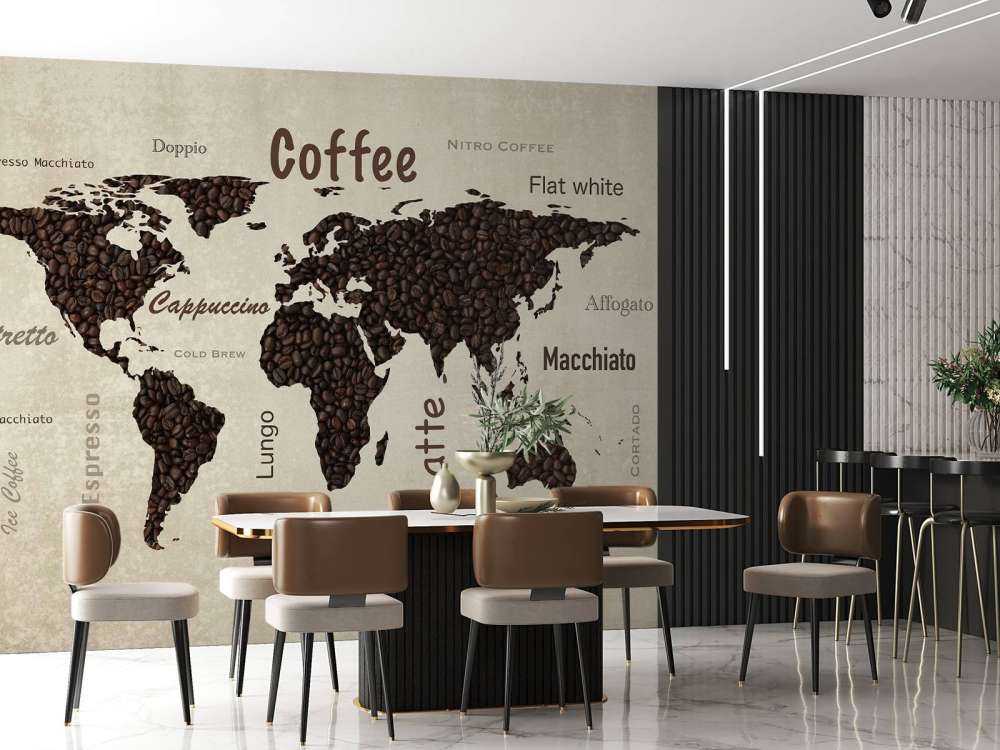 Weltkarte Kaffee