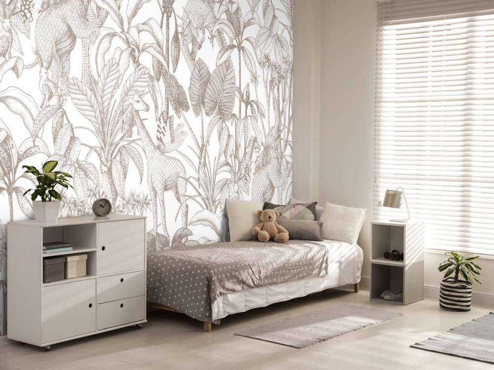 Tiere unter Palmen taupe