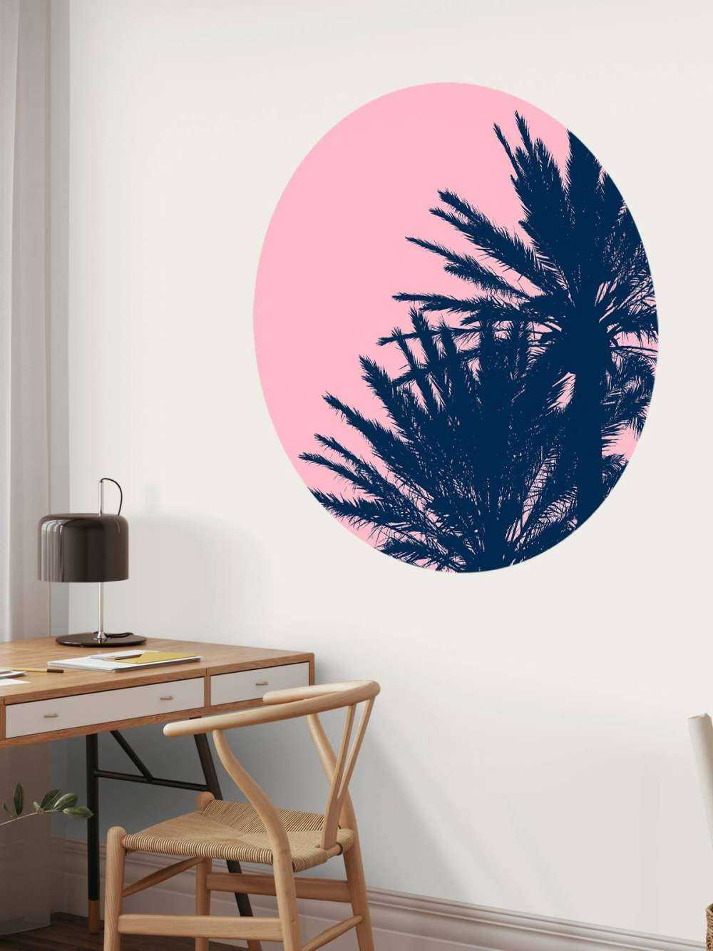 Palmen mit rosa Hintergrund