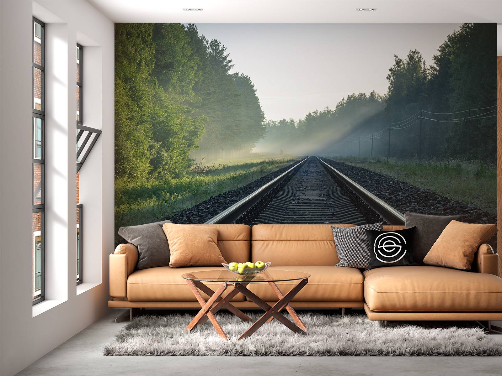 Eisenbahnschienen durch den Wald