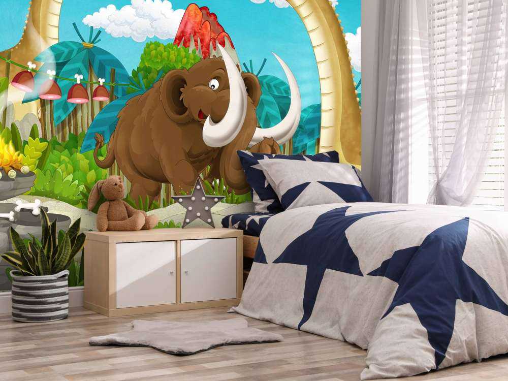 Dinosaurier und ein Mammut