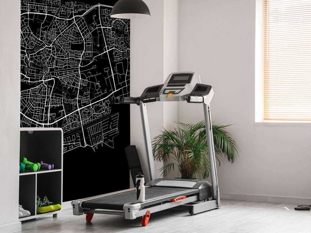 Karte von Leeuwarden, schwarz