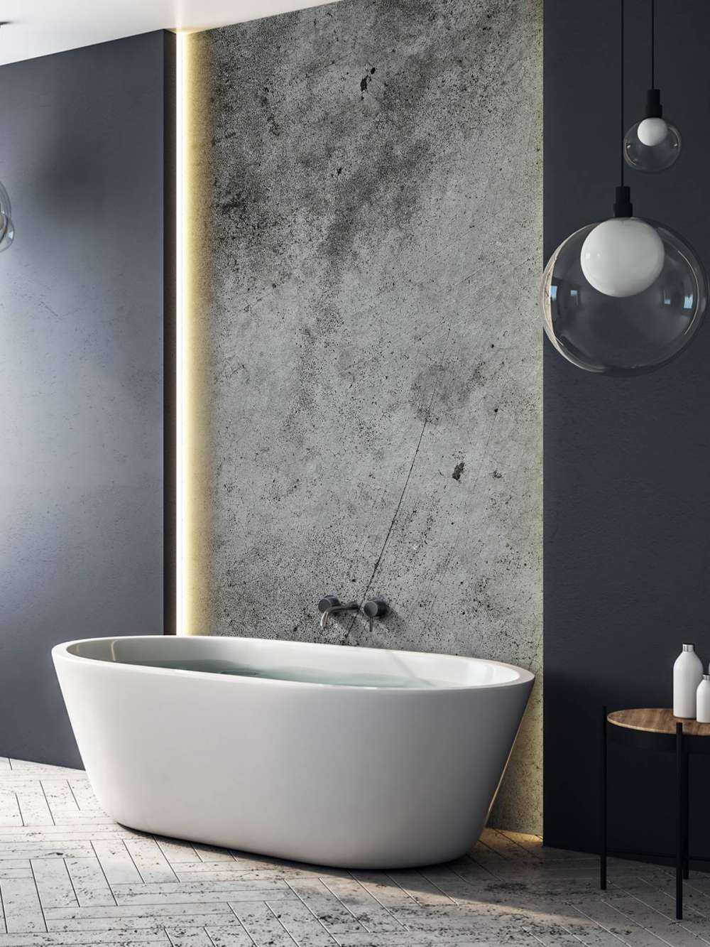 Grobe graue Wand
