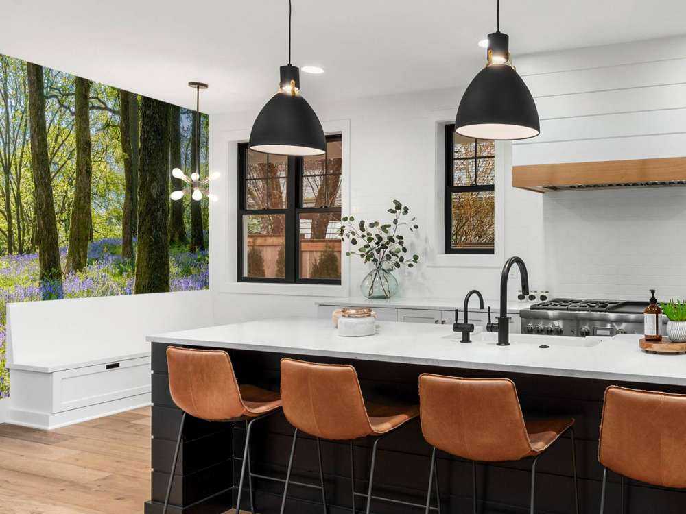 Panorama des Frühlings im Wald