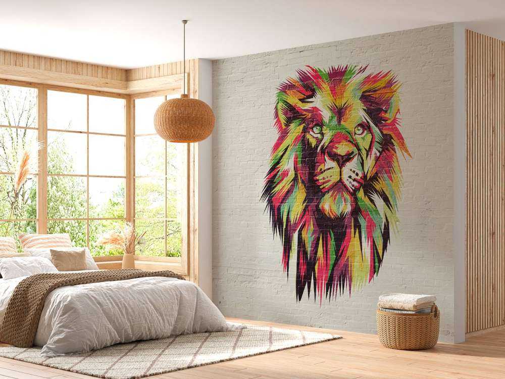 Graffiti eines Löwen
