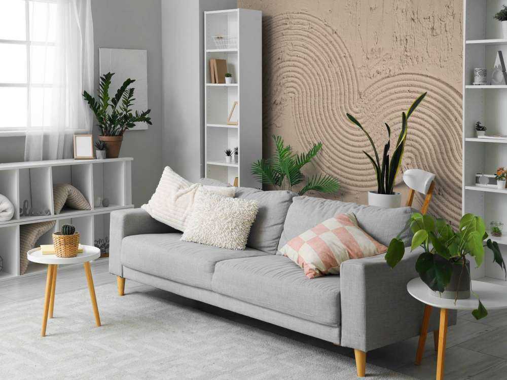 Zen Garden Textur in Taupe