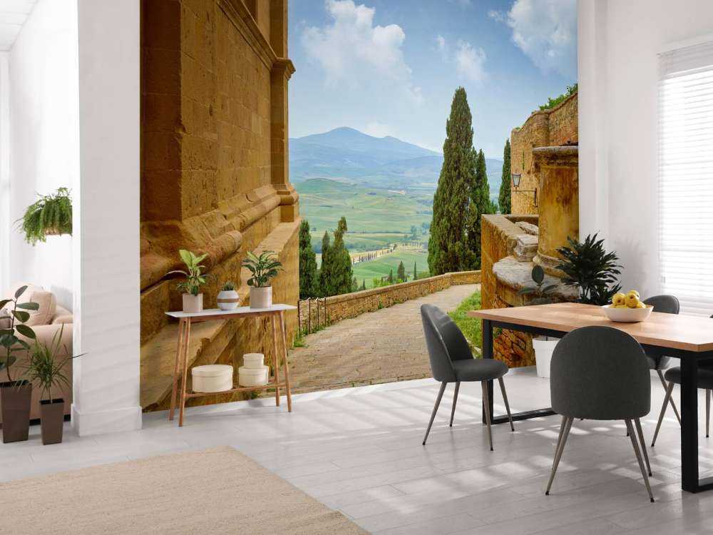 Treppe aus italienischem Dorf