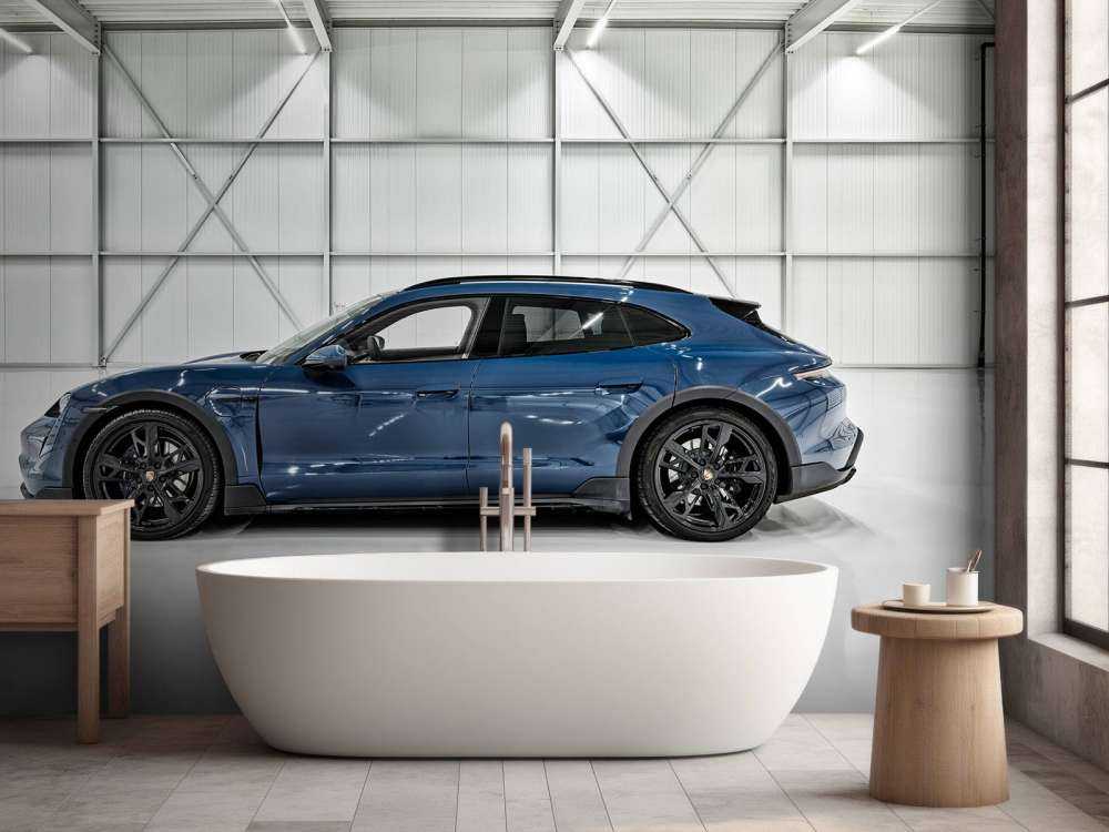 Porsche in der Industriehalle
