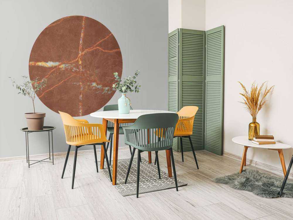 Terrakotta Marmor mit Linien