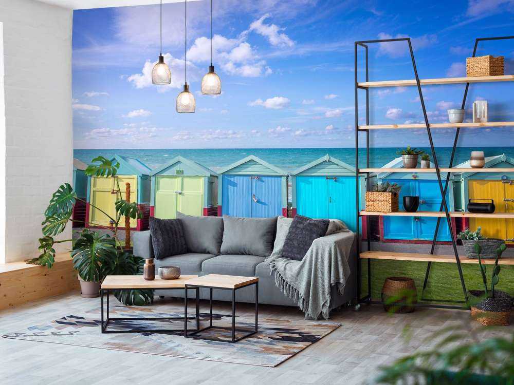 Bunte Strandhäuser