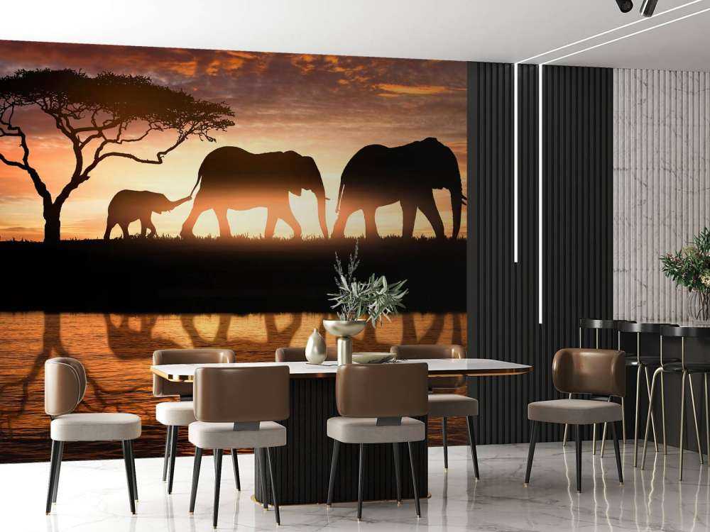 Elefanten in der Savanne