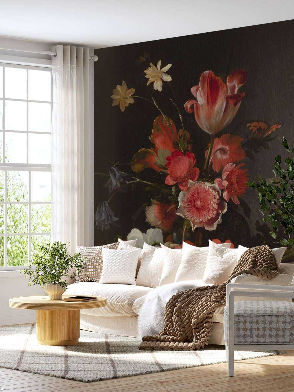 Stilleben mit einem Strauss in Entwicklung