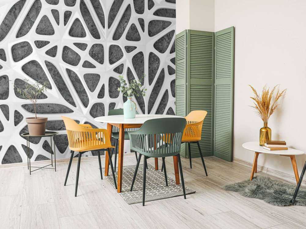 Weißes Muster auf Beton