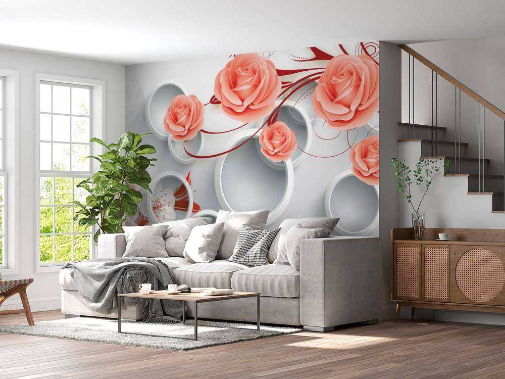 3D Kreise und Blumen