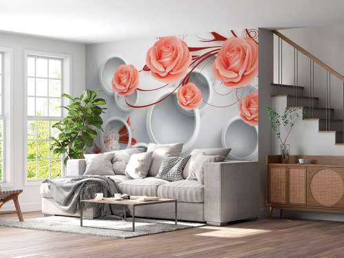 3D Kreise und Blumen