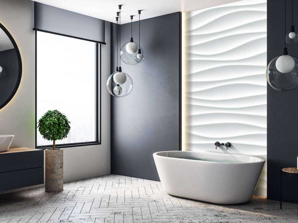 Weiße wellenförmige Struktur