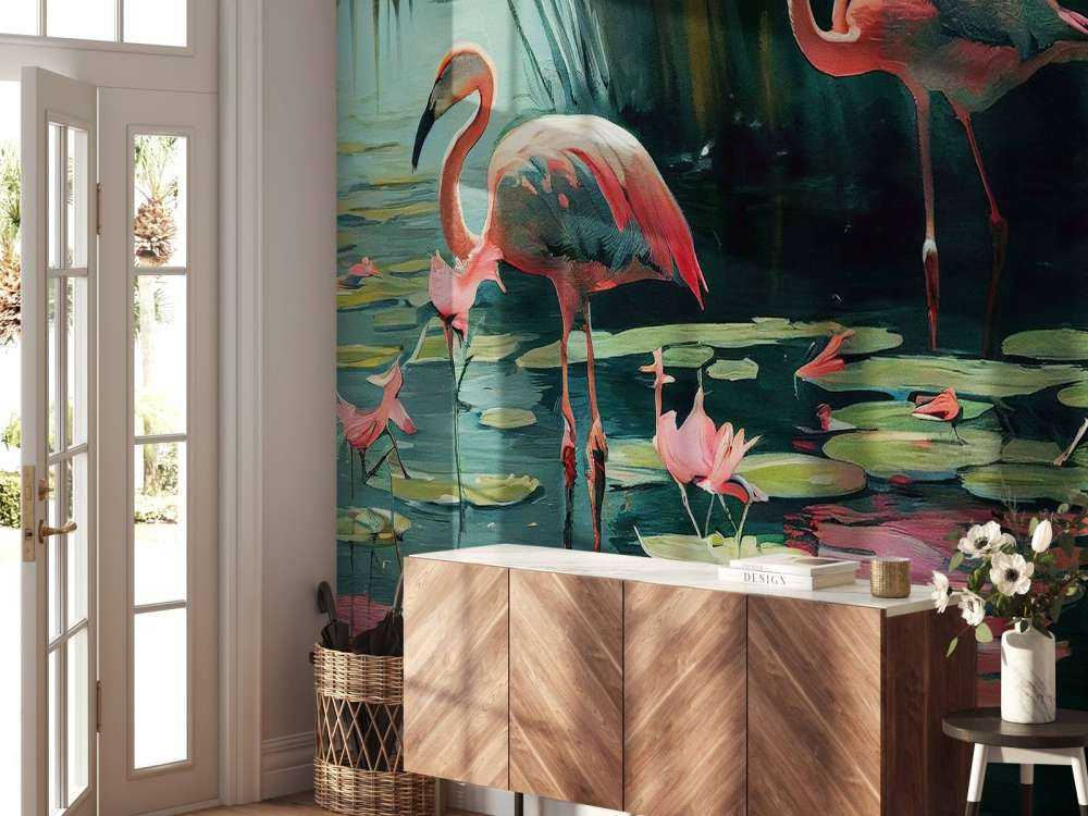 Seerosen Flamingo Oase