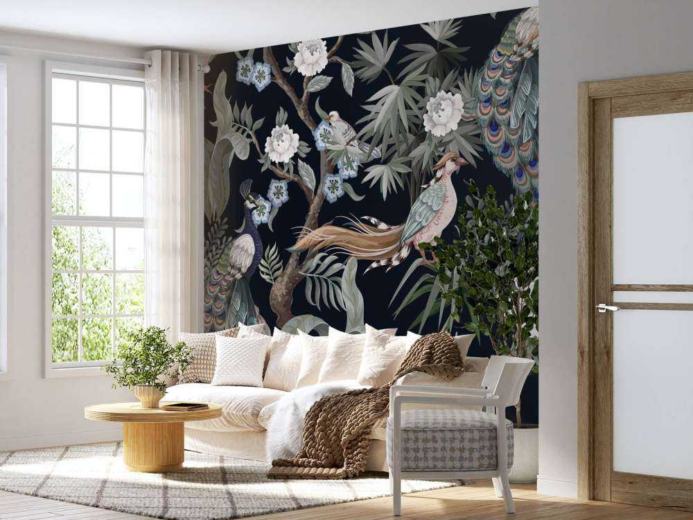 Pfau in Nachtblüte