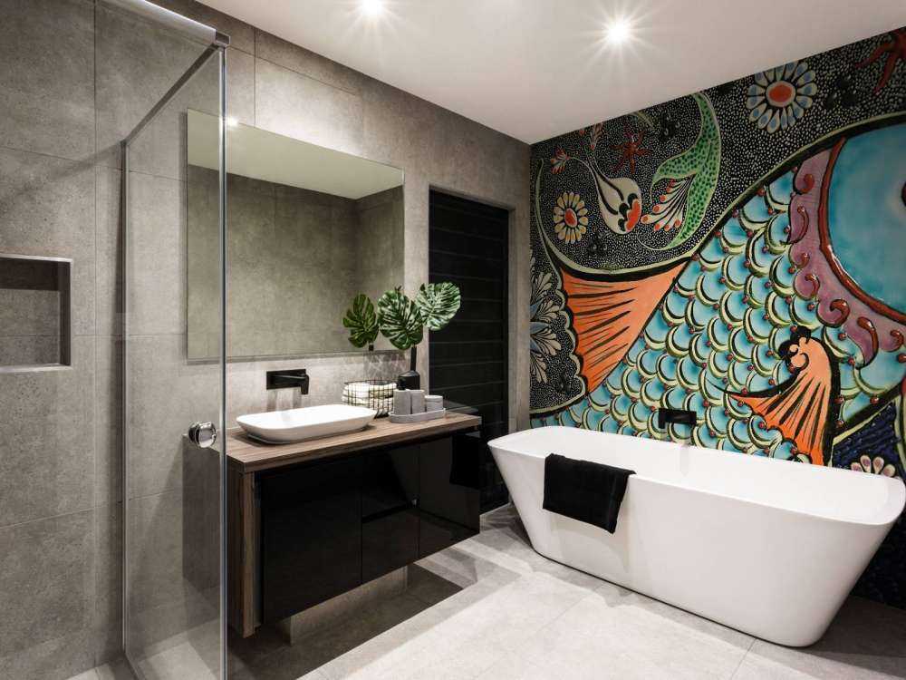 Mosaikfisch auf Fototapete
