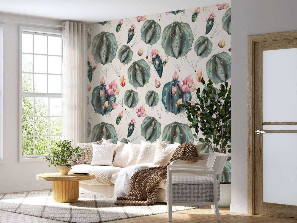 Kakteen mit Blumen