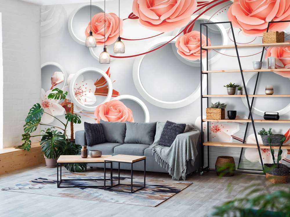 3D Kreise und Blumen