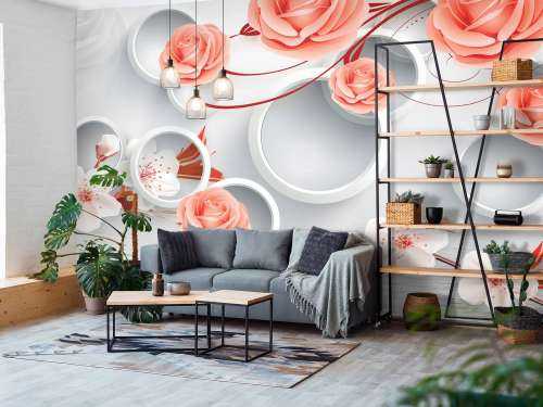 3D Kreise und Blumen