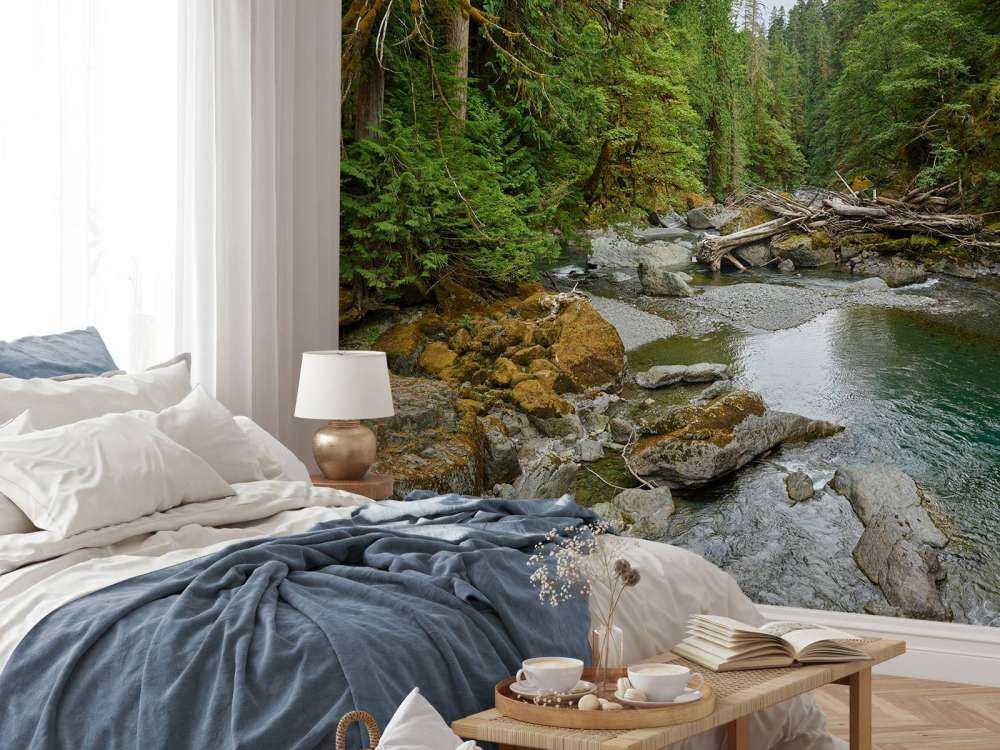 Fluss mit Staudamm