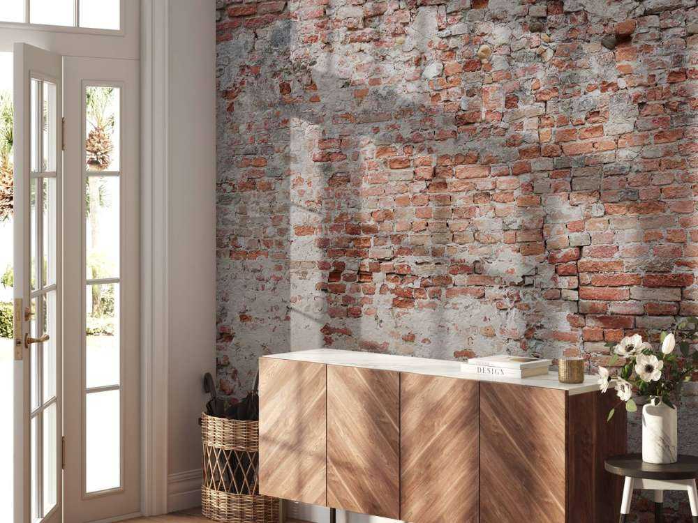 Bröckelnde Backsteinmauer