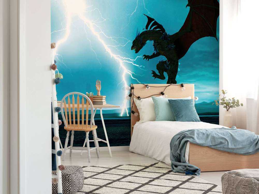 Drache bei Gewitter