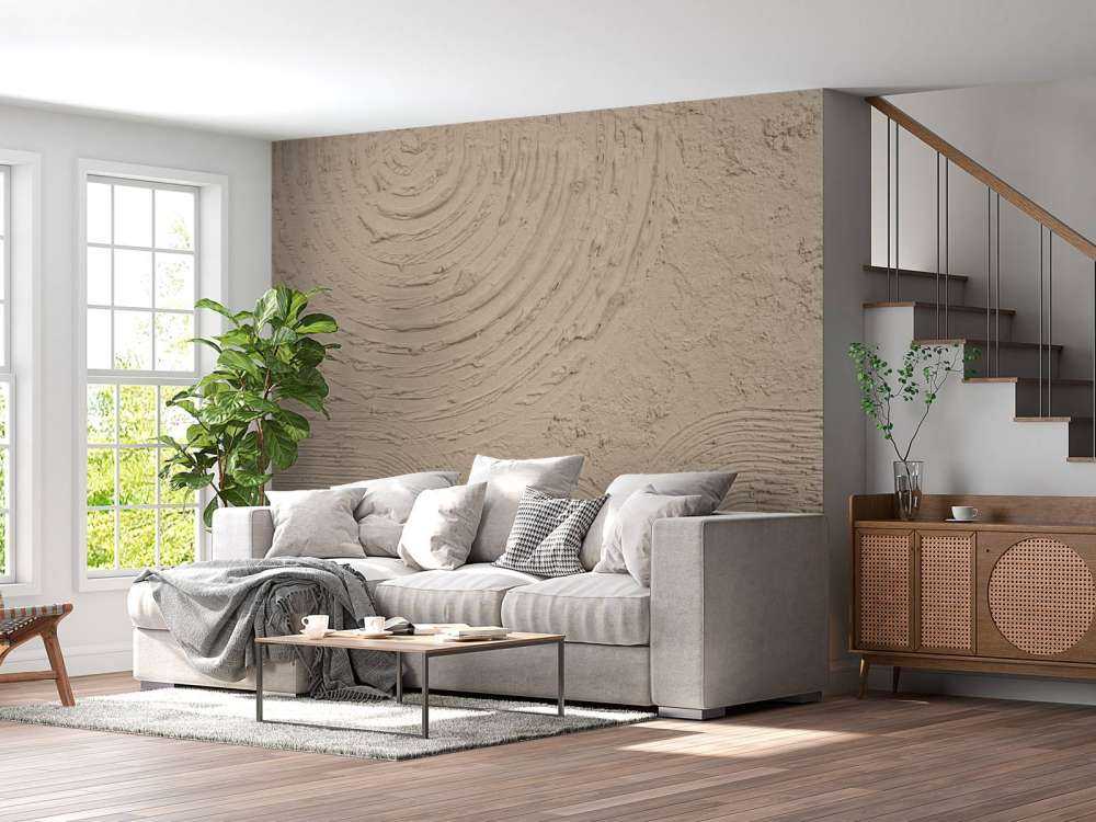 Organische Formen und Linien in Taupe