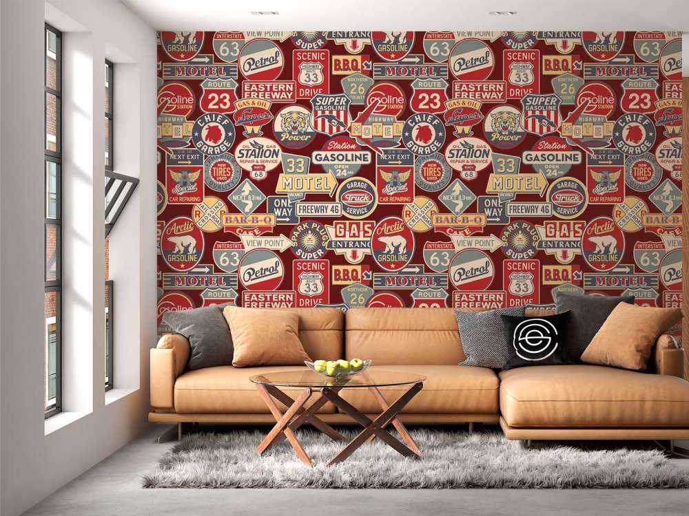 Amerikanische Werbeschilder