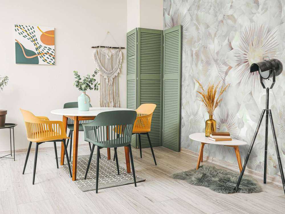 Botanische Aquarell-Eleganz Nebelgrau