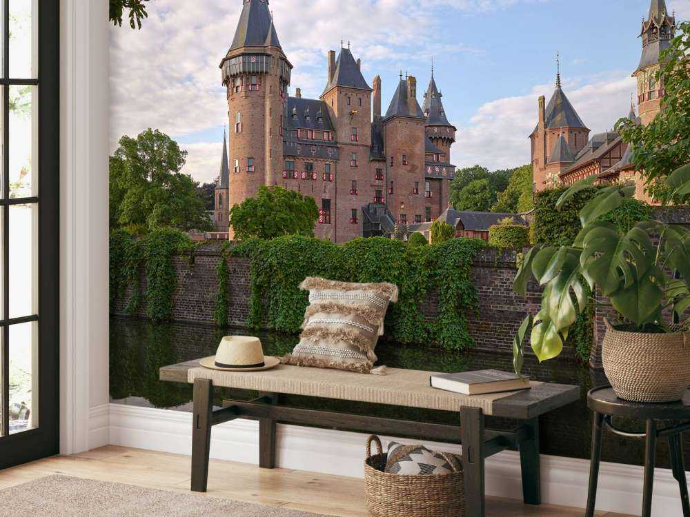 Schloss de Haar vom Wasser aus