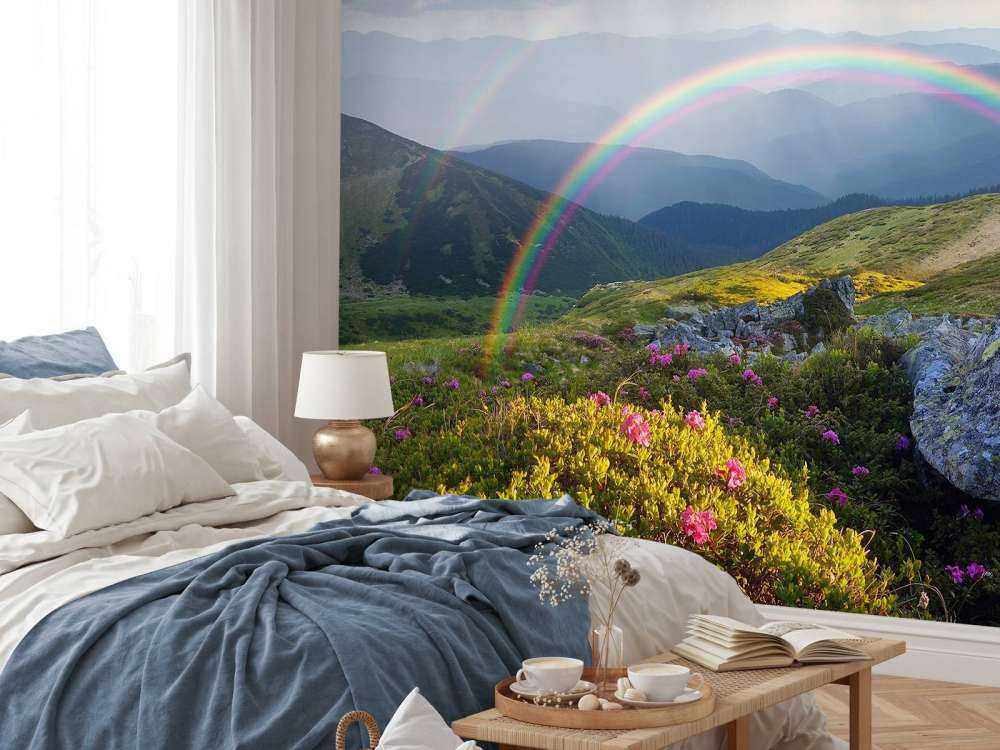 Landschaft mit Blumen