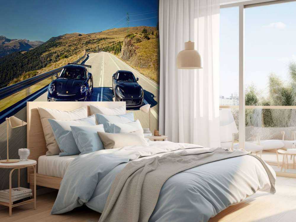 Schwarze Supersportwagen in Bergen