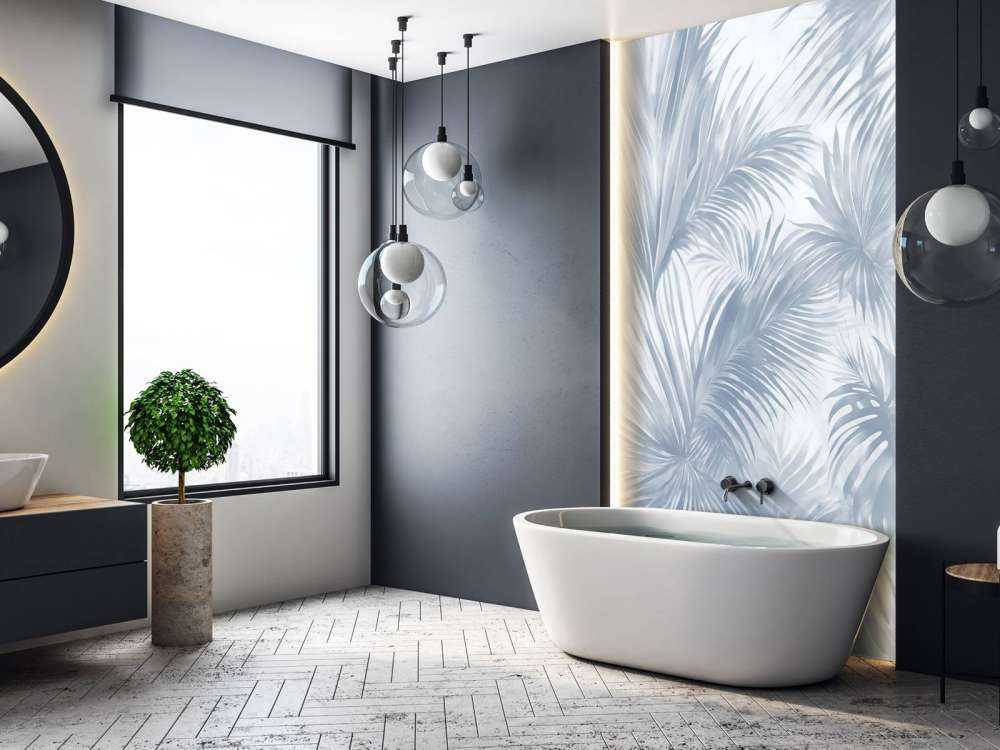 Palm Extravaganza Blau