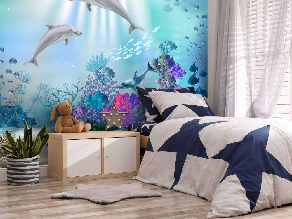 Unterwasserwelt mit Delfinen