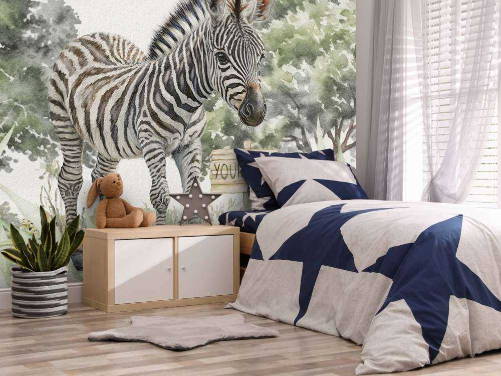 Junges Zebra in der Wildnis