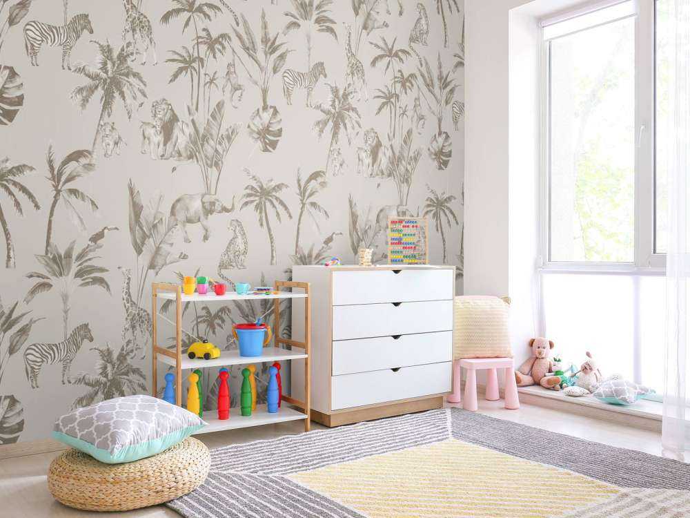 Tierisches Dschungelmuster taupe