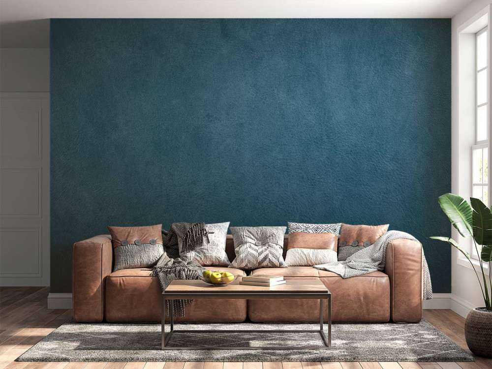 Leder blau